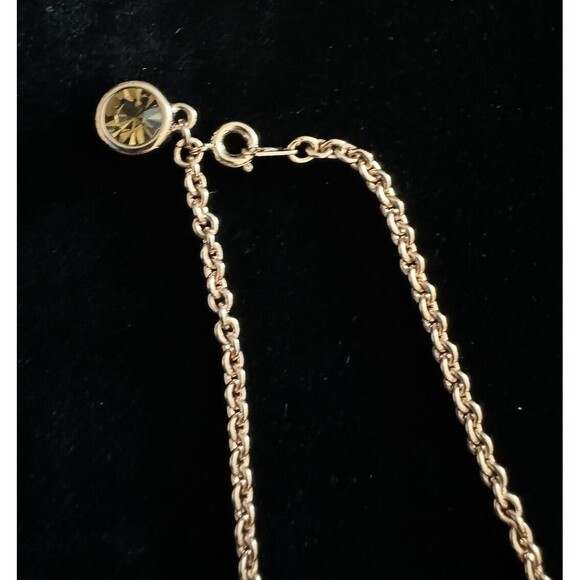 Marc By Marc Jacob’s Rose Gold Bling Necklace Boho Glam Y2K Dangle Statement - Picture 3 of 6